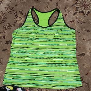 Stylish Green and Black Tank Top
